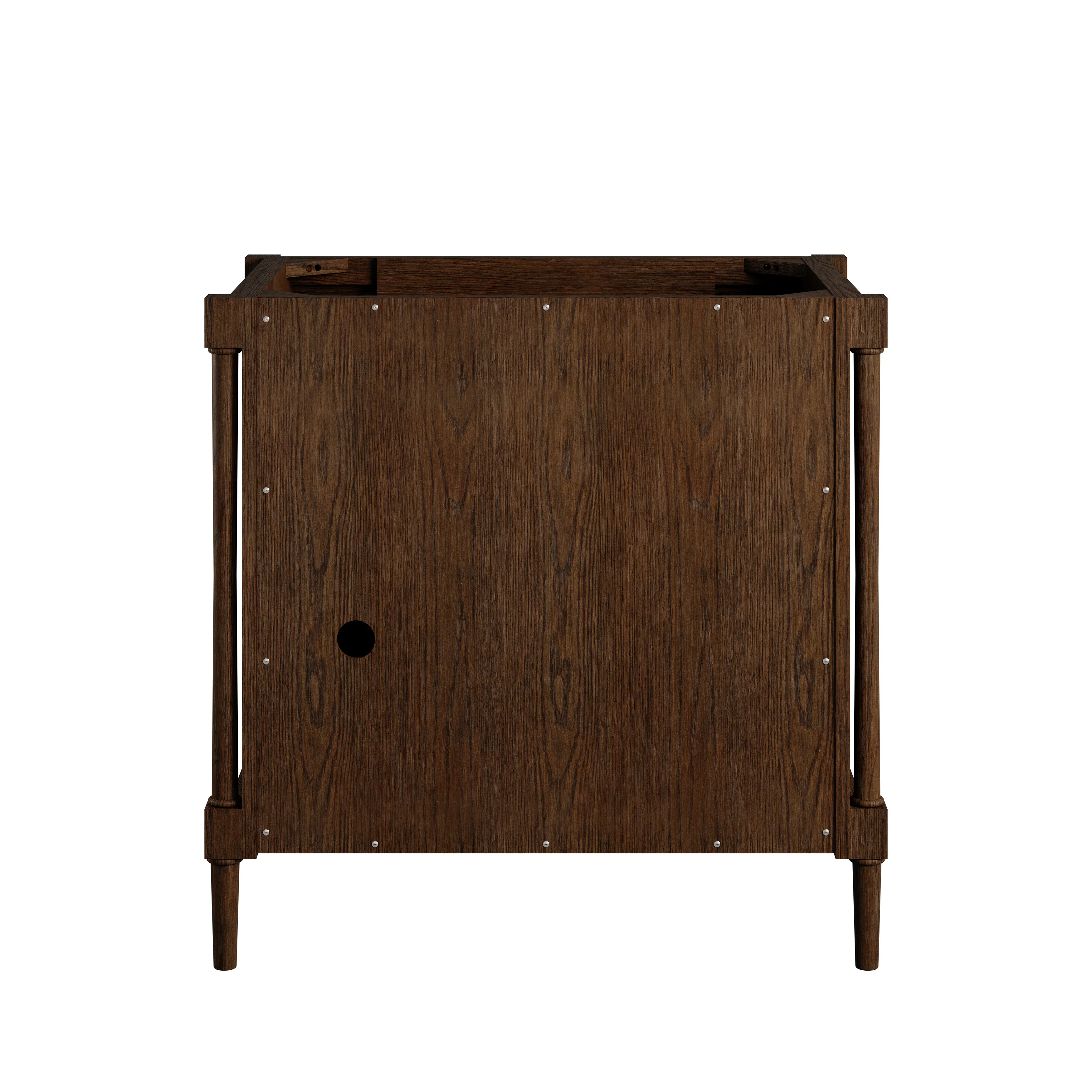 Kinnsden 36" Single Vanity, Sable Oak w/ 3 CM Siberian Silestone Top