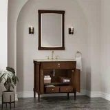 Kinnsden 36" Single Vanity, Sable Oak w/ 3 CM Tajnar Eclos Top