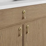 Kinnsden 36" Single Vanity, Weathered Oak w/ 3 CM Carrara Marble Top