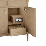 Kinnsden 36" Single Vanity, Weathered Oak w/ 3 CM Carrara Marble Top