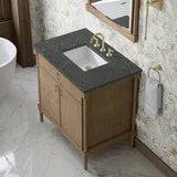 Kinnsden 36" Single Vanity, Weathered Oak w/ 3 CM Parisien Bleu Silestone Top