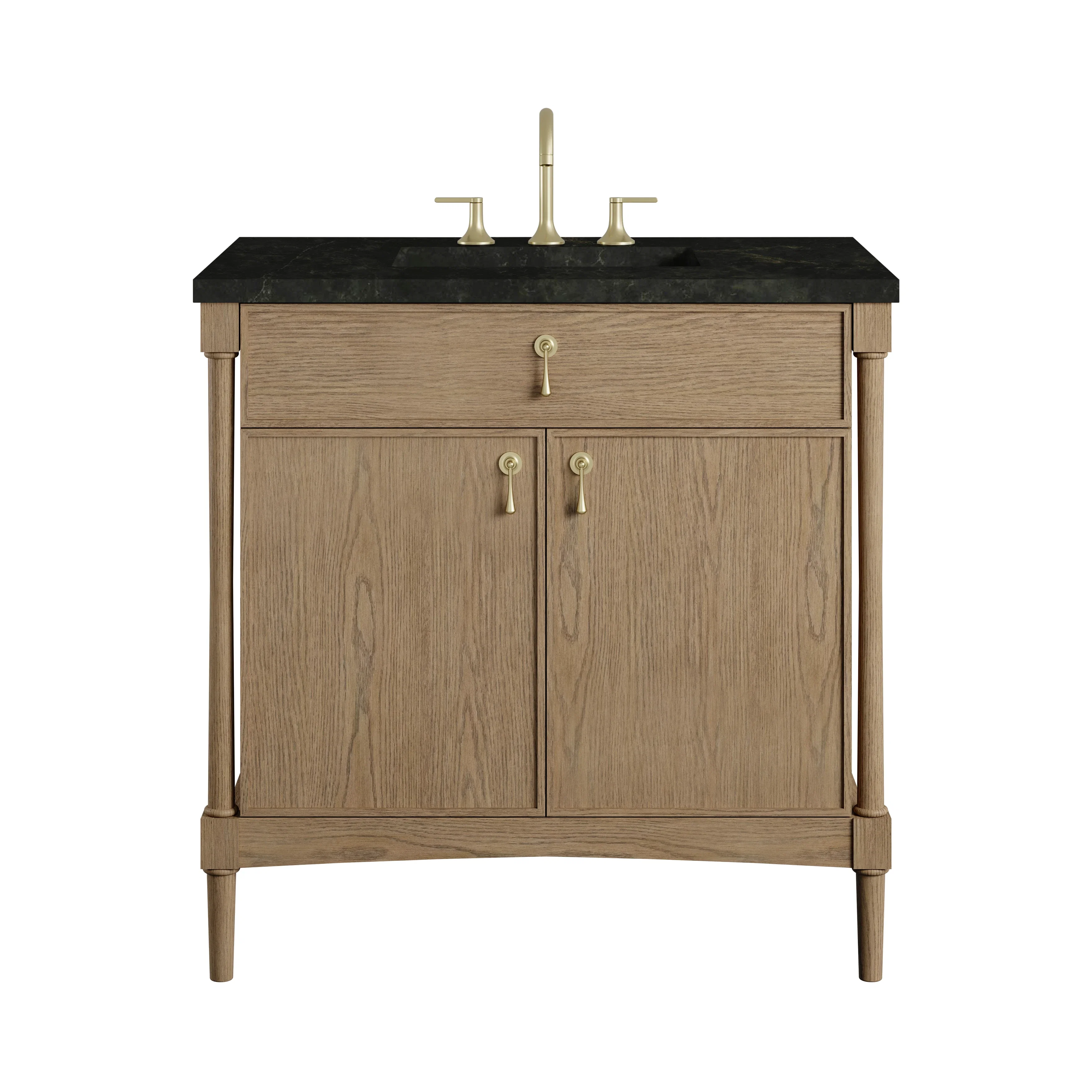 Kinnsden 36" Single Vanity, Weathered Oak w/ 3 CM Phantome Eclos Top