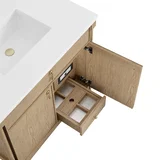 Kinnsden 36" Single Vanity, Weathered Oak w/ 3 CM Phantome Eclos Top
