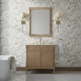 Kinnsden 36" Single Vanity, Weathered Oak w/ 3 CM Tajnar Eclos Top