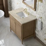 Kinnsden 36" Single Vanity, Weathered Oak w/ 3 CM Tajnar Eclos Top