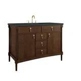 Kinnsden 48" Single Vanity, Sable Oak w/ 3 CM Charcoal Soapstone Silestone Top
