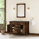 Kinnsden 48" Single Vanity, Sable Oak w/ 3 CM Charcoal Soapstone Silestone Top