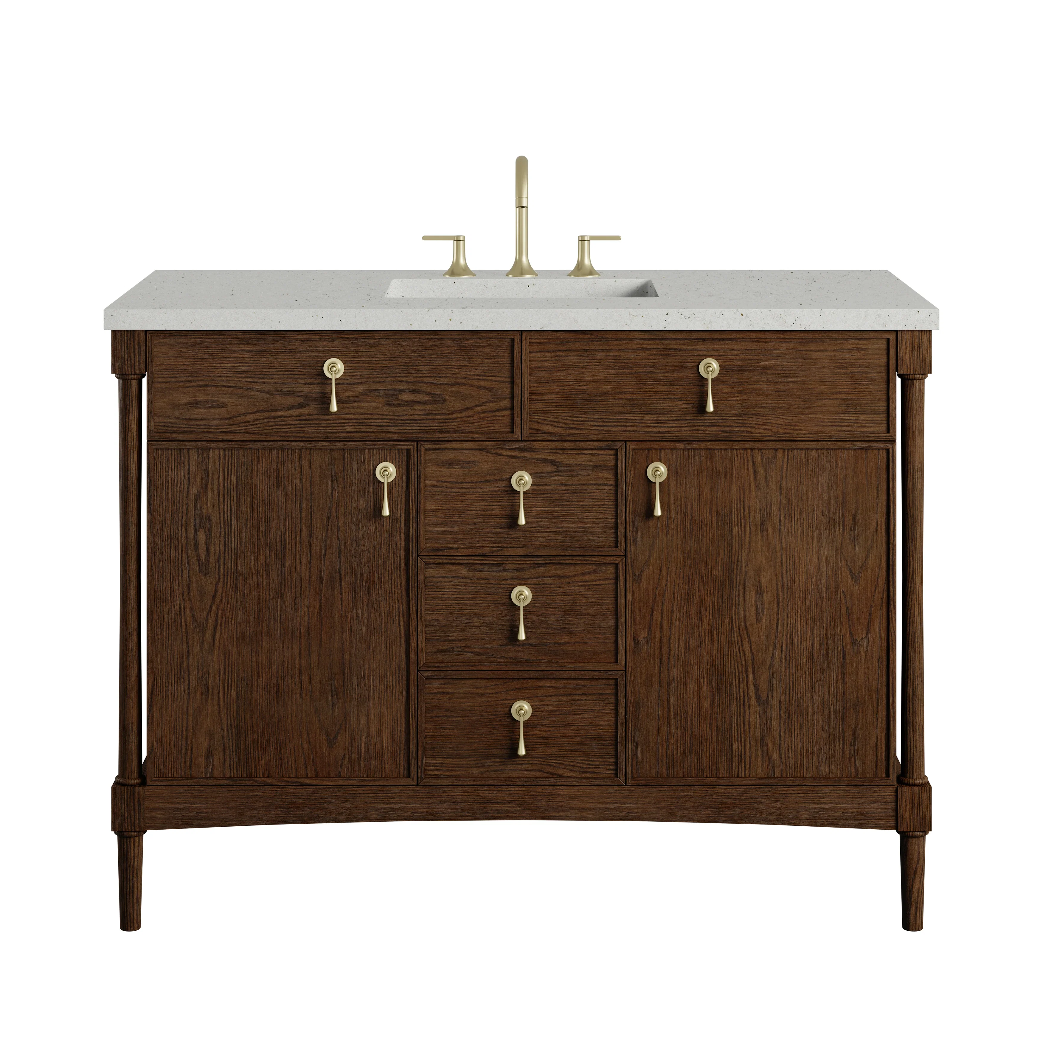 Kinnsden 48" Single Vanity, Sable Oak w/ 3 CM Lime Delight Silestone Top