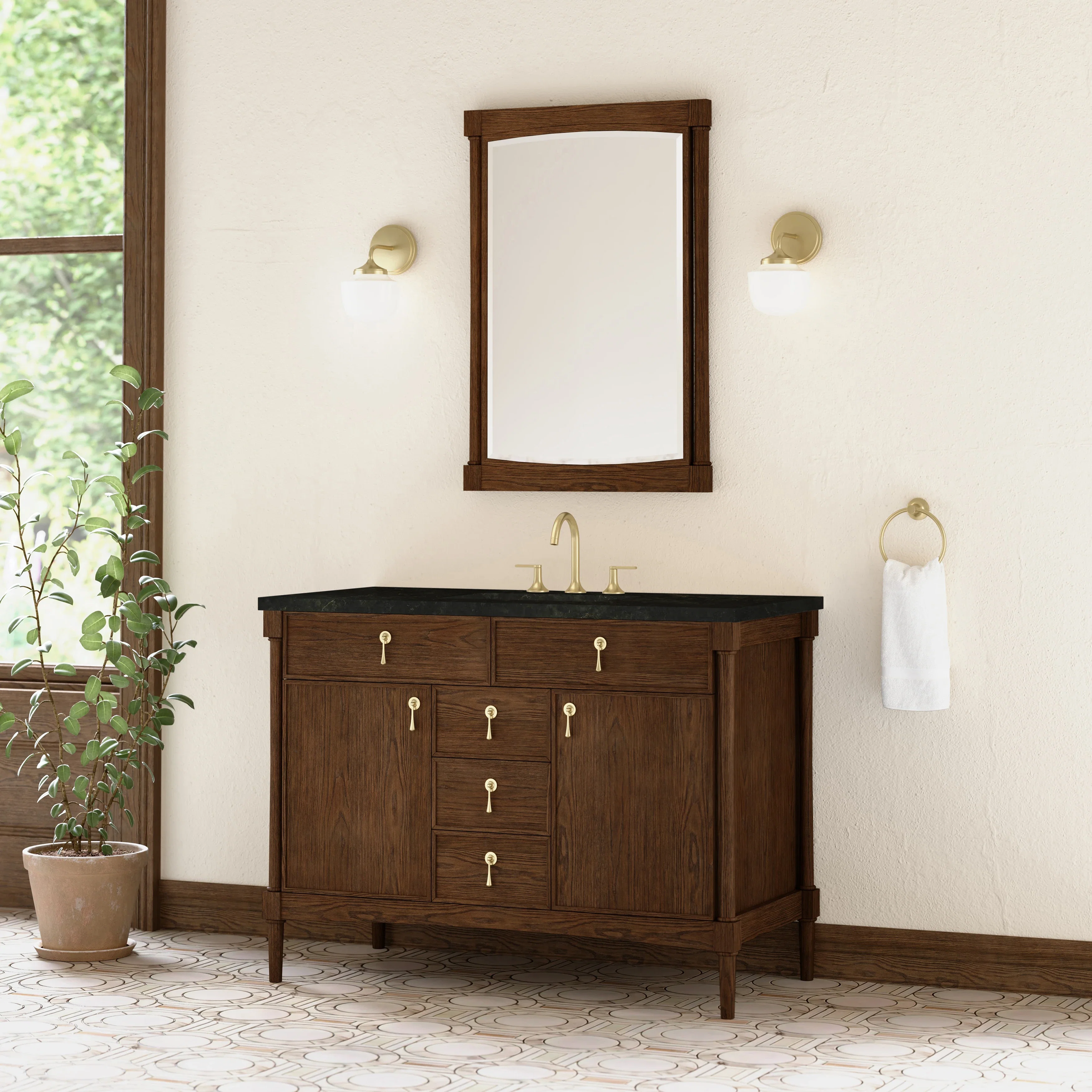 Kinnsden 48" Single Vanity, Sable Oak w/ 3 CM Phantome Eclos Top