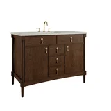 Kinnsden 48" Single Vanity, Sable Oak w/ 3 CM Siberian Silestone Top w/FreePower Wireless Charger