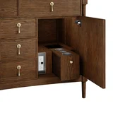 Kinnsden 48" Single Vanity, Sable Oak w/ 3 CM Siberian Silestone Top w/FreePower Wireless Charger
