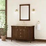 Kinnsden 48" Single Vanity, Sable Oak w/ 3 CM Tajnar Eclos Top w/FreePower Wireless Charger
