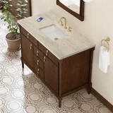 Kinnsden 48" Single Vanity, Sable Oak w/ 3 CM Tajnar Eclos Top w/FreePower Wireless Charger