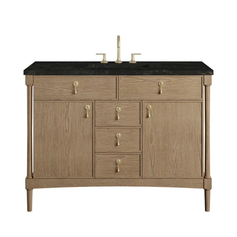 Kinnsden 48" Single Vanity, Weathered Oak w/ 3 CM Phantome Eclos Top