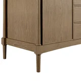 Kinnsden 48" Single Vanity, Weathered Oak w/ 3 CM Parisien Bleu Silestone Top w/FreePower Wireless Charger