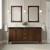 Kinnsden 72" Double Vanity, Sable Oak w/ 3 CM Phantome Eclos Top