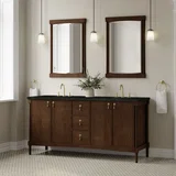 Kinnsden 72" Double Vanity, Sable Oak w/ 3 CM Phantome Eclos Top