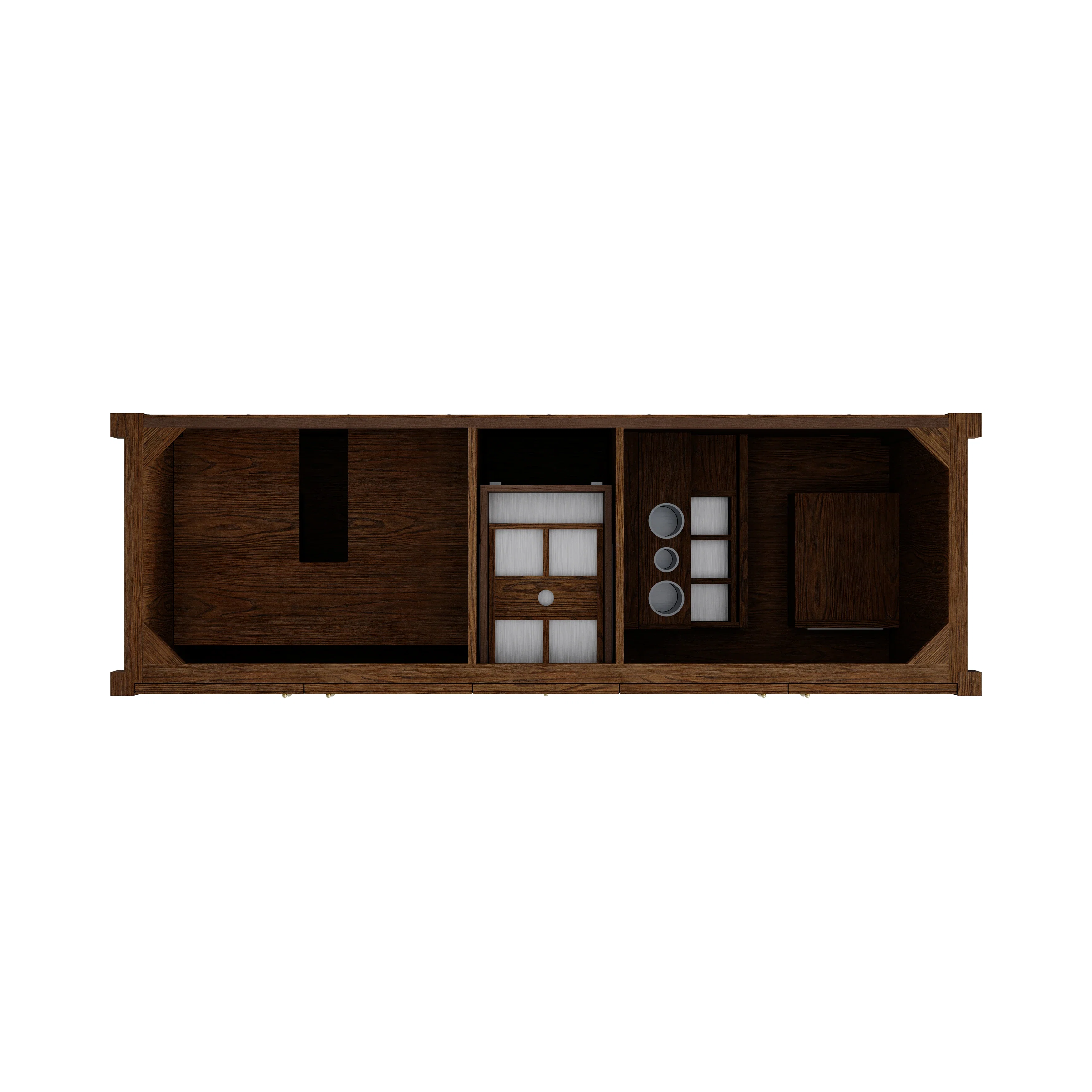 Kinnsden 72" Double Vanity, Sable Oak w/ 3 CM Phantome Eclos Top