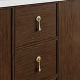Kinnsden 72" Double Vanity, Sable Oak w/ 3 CM Tajnar Eclos Top w/FreePower Wireless Charger