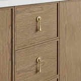 Kinnsden 72" Double Vanity, Weathered Oak w/ 3 CM Eternal Jasmine Pearl Silestone Top