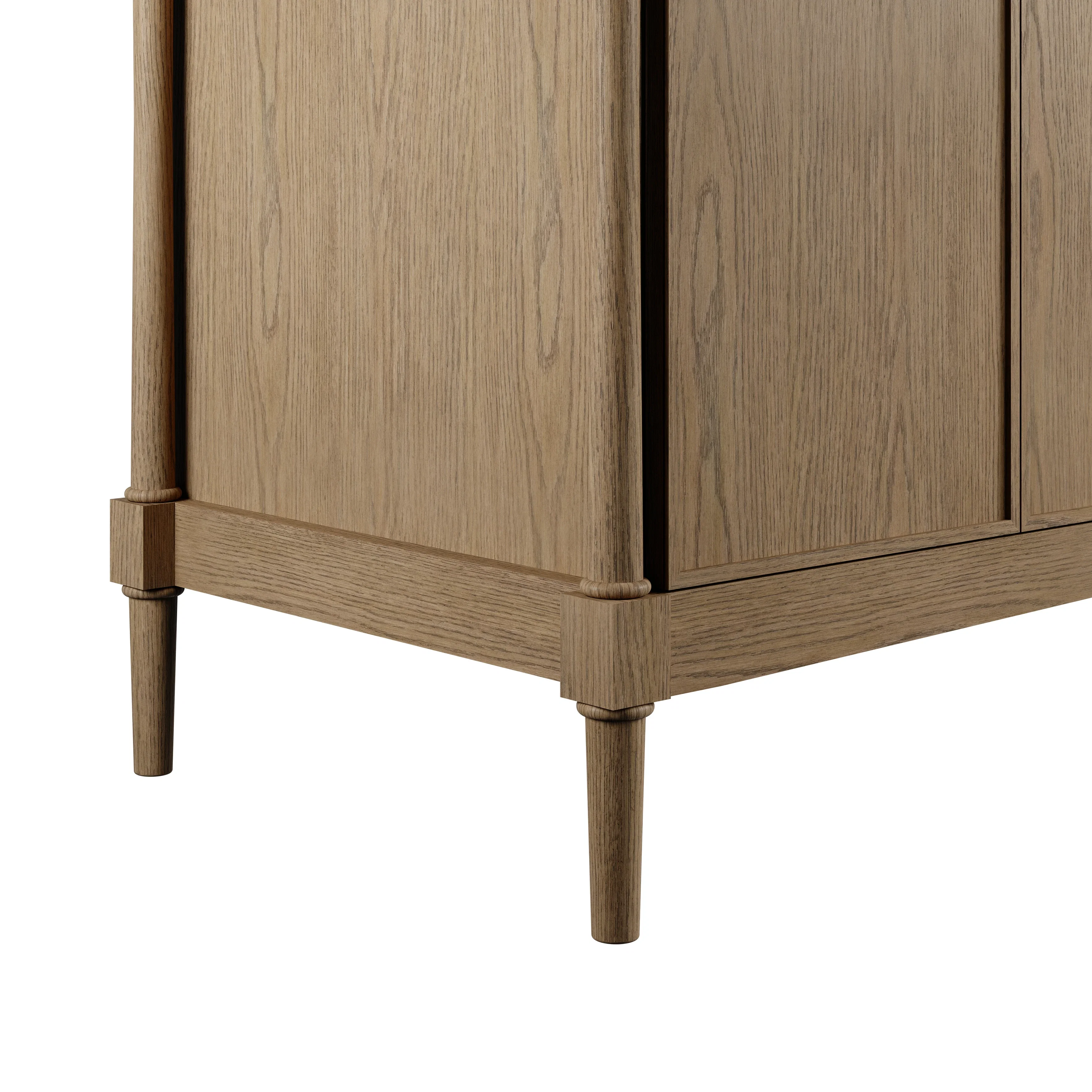 Kinnsden 72" Double Vanity, Weathered Oak w/ 3 CM Eternal Jasmine Pearl Silestone Top