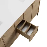 Kinnsden 72" Double Vanity, Weathered Oak w/ 3 CM Phantome Eclos Top