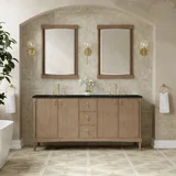 Kinnsden 72" Double Vanity, Weathered Oak w/ 3 CM Phantome Eclos Top