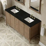 Kinnsden 72" Double Vanity, Weathered Oak w/ 3 CM Phantome Eclos Top
