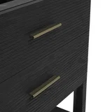 Lucian 36" Single Vanity, Carbon Oak w/ 3 CM White Zeus Silestone Top