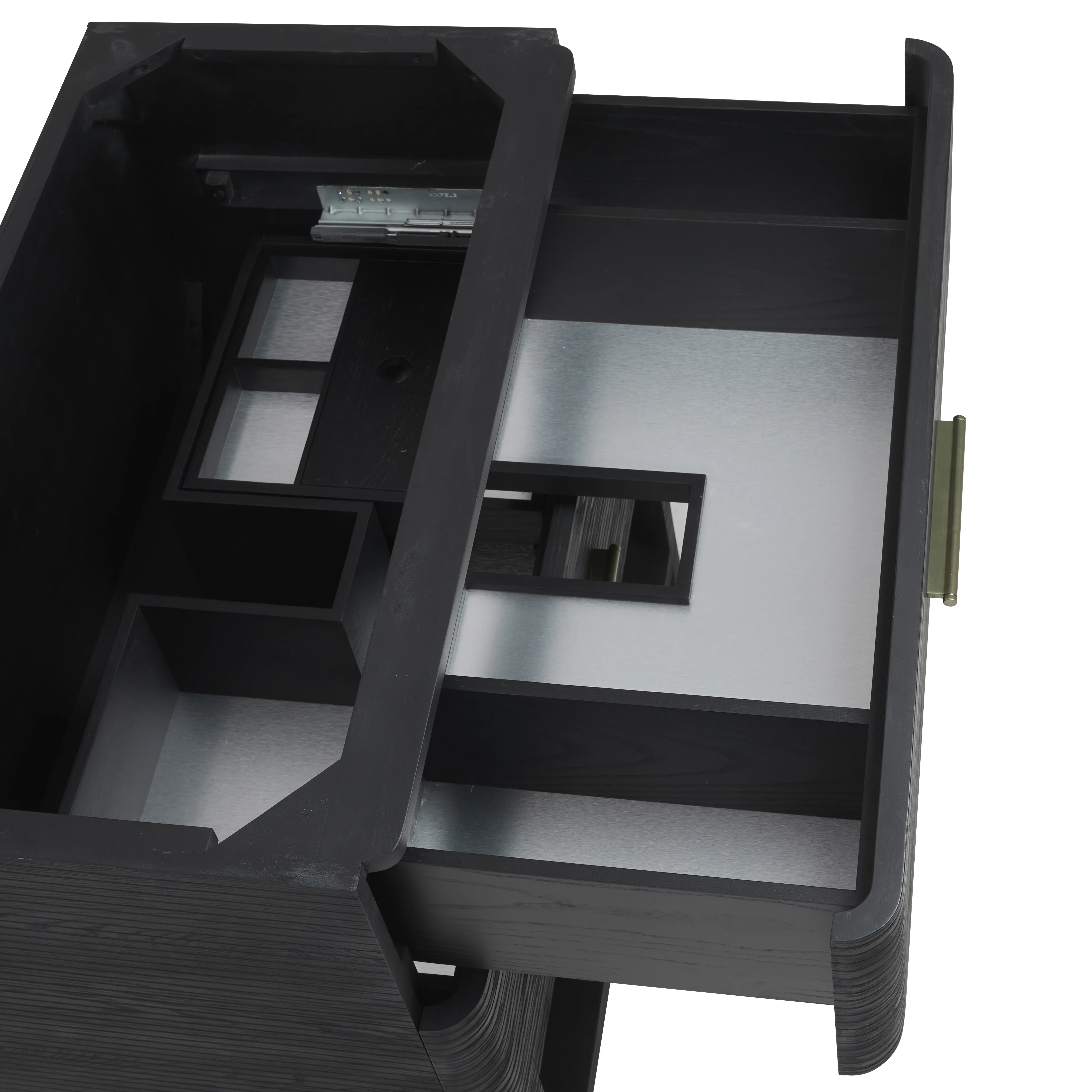 Lucian 36" Single Vanity, Carbon Oak, w/ 3 CM Siberian Silestone Widespread Top