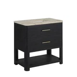 Lucian 36" Single Vanity, Carbon Oak, w/ 3 CM Tajnar Eclos Widespread Top