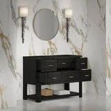 Lucian 48" Single Vanity, Carbon Oak, w/ 3 CM Phantome Eclos Widespread Top