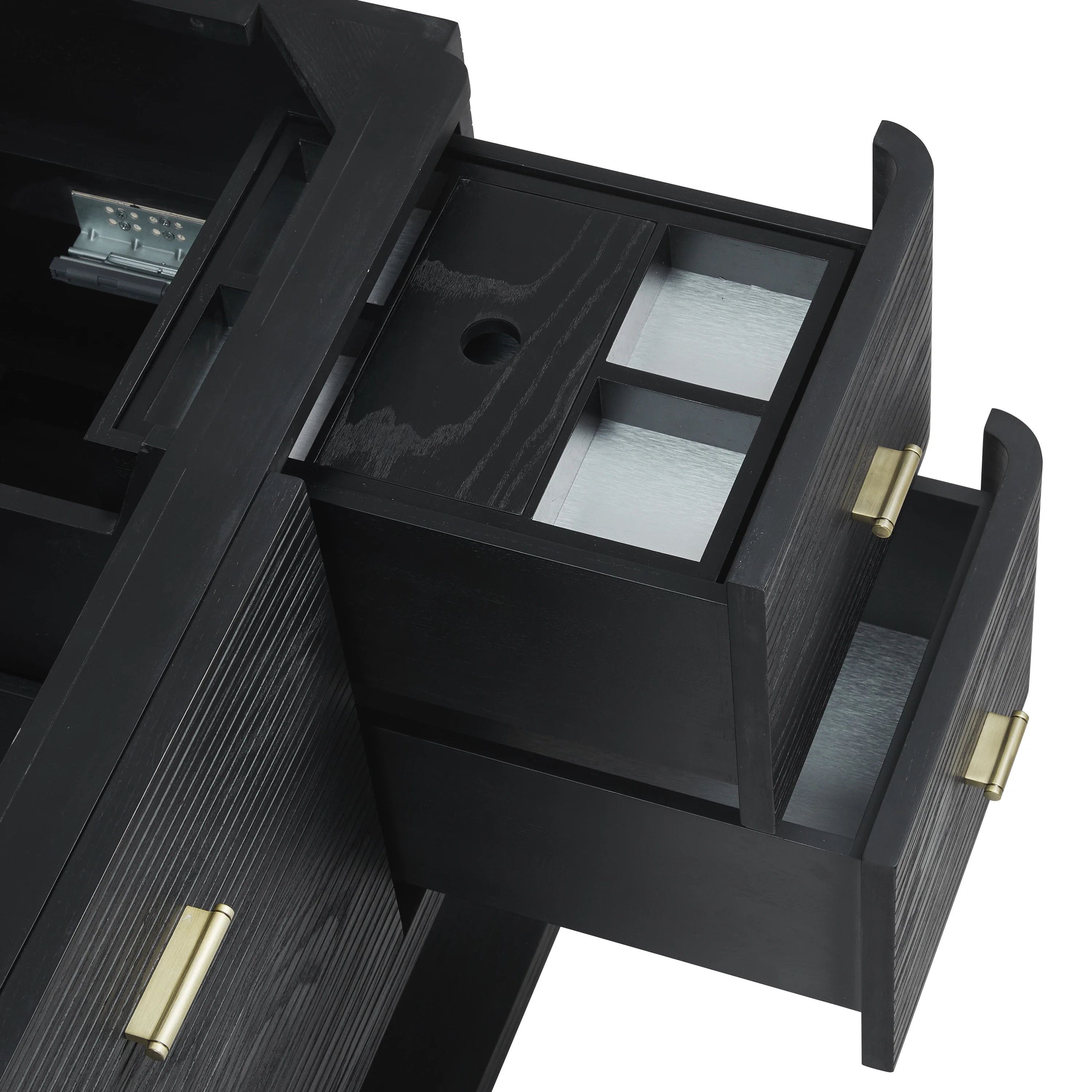 Lucian 48" Single Vanity, Carbon Oak, w/ 3 CM Phantome Eclos Widespread Top