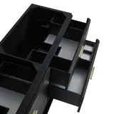 Lucian 72" Double Vanity, Carbon Oak w/ 3 CM Victorian Silver Silestone Top
