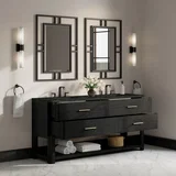 Lucian 72" Double Vanity, Carbon Oak, w/ 3 CM Phantome Eclos Widespread Top