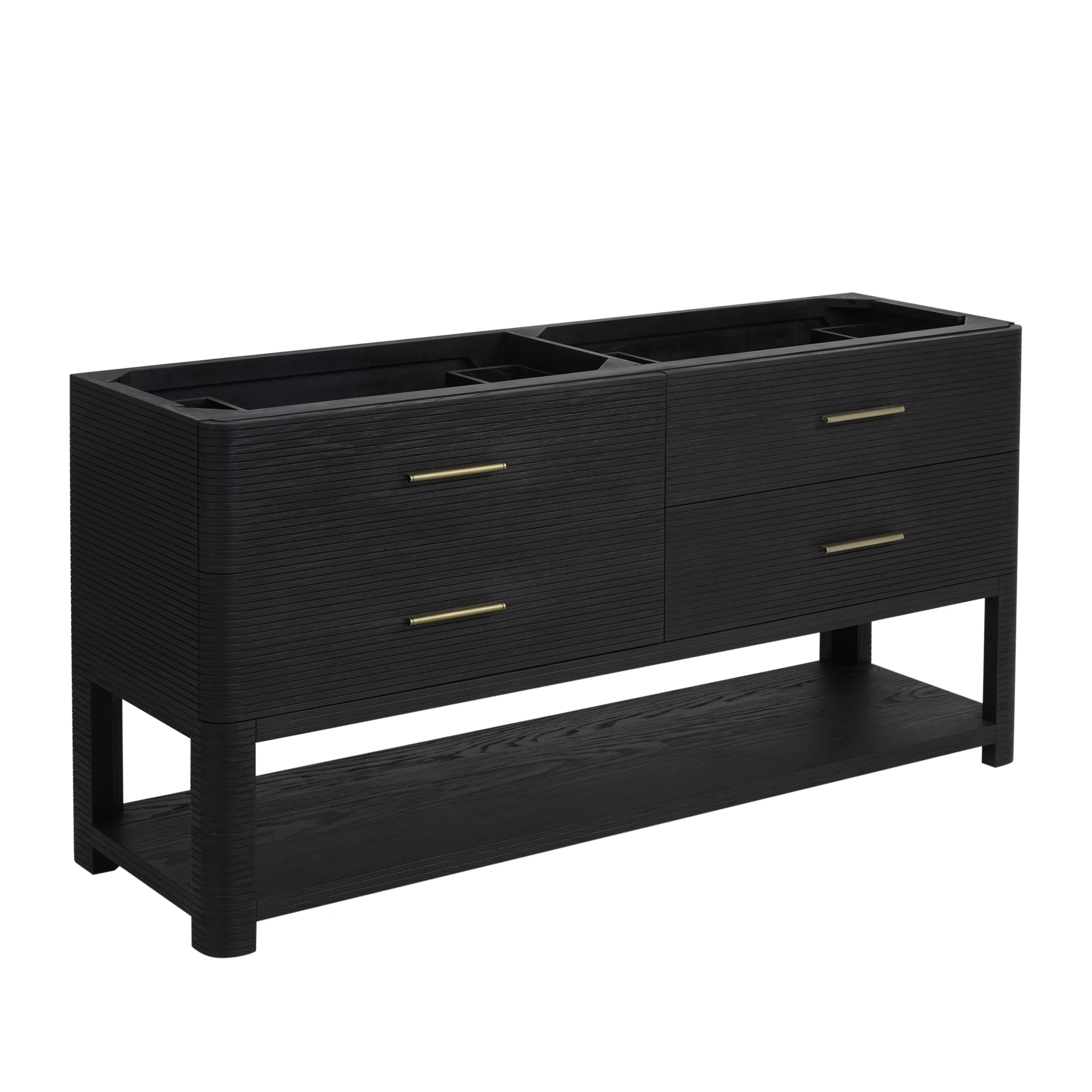 Lucian 72" Double Vanity, Carbon Oak