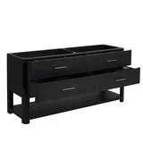 Lucian 72" Double Vanity, Carbon Oak