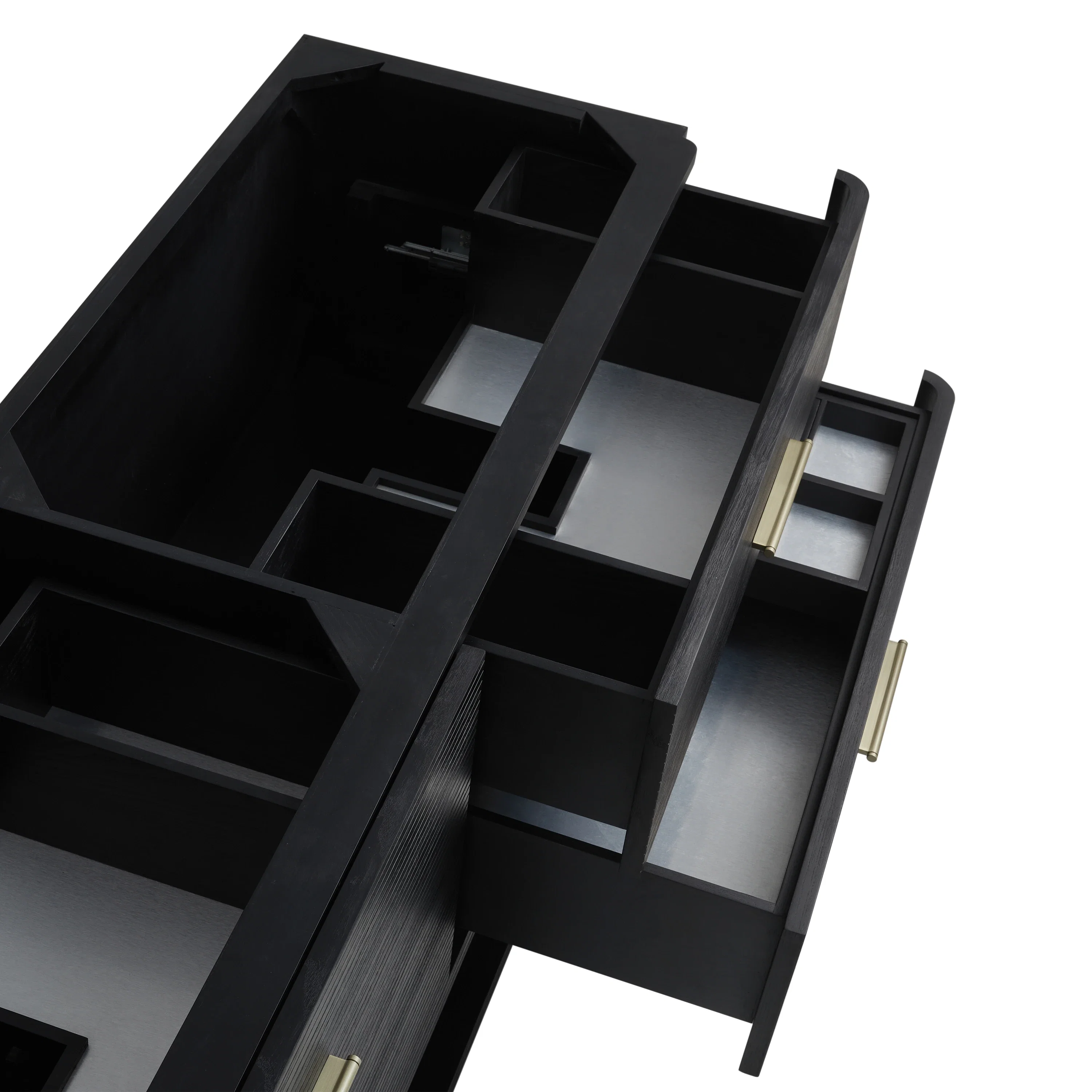 Lucian 72" Double Vanity, Carbon Oak