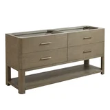 Lucian 72" Double Vanity, Pebble Oak