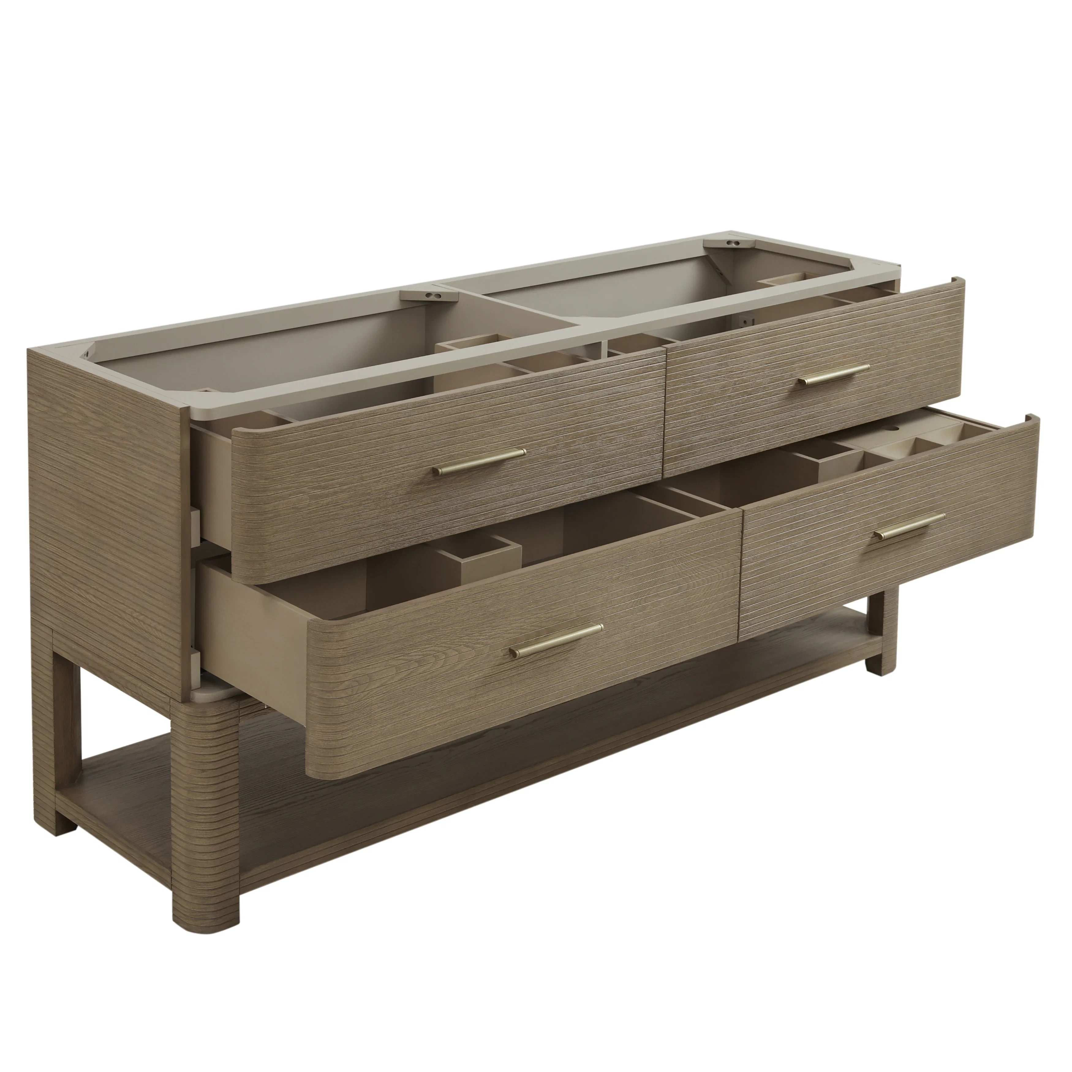 Lucian 72" Double Vanity, Pebble Oak