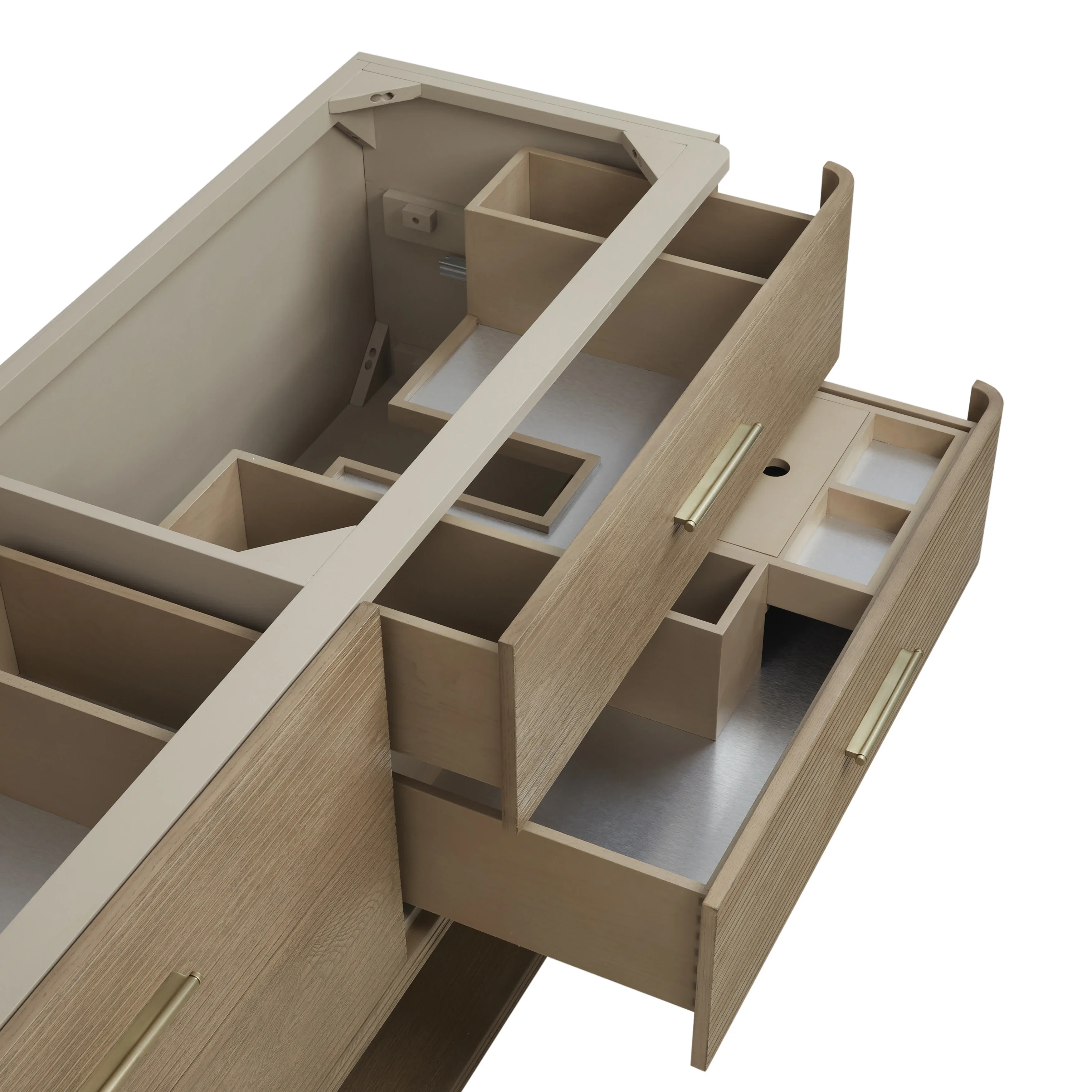 Lucian 72" Double Vanity, Pebble Oak