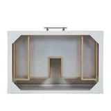 Olena 36" Single Vanity, Light Mappa Burl and Polished White, w/ 3 CM Phantome Eclos Top