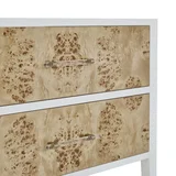 Olena 36" Single Vanity, Light Mappa Burl and Polished White, w/ 3 CM Phantome Eclos Top