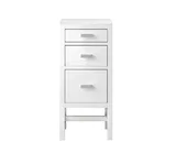 Addison 15" Base Cabinet, Glossy White w/ 3 CM Arctic Fall Solid Surface Top