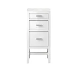 Addison 15" Base Cabinet, Glossy White w/ 3 CM Eternal Jasmine Pearl Silestone Top