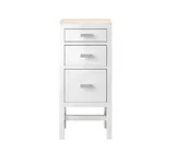 Addison 15" Base Cabinet, Glossy White w/ 3 CM Eternal Marfil Top