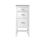Addison 15" Base Cabinet, Glossy White w/ 3 CM Eternal Serena Top