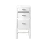 Addison 15" Base Cabinet, Glossy White w/ 3 CM White Zeus Silestone Top