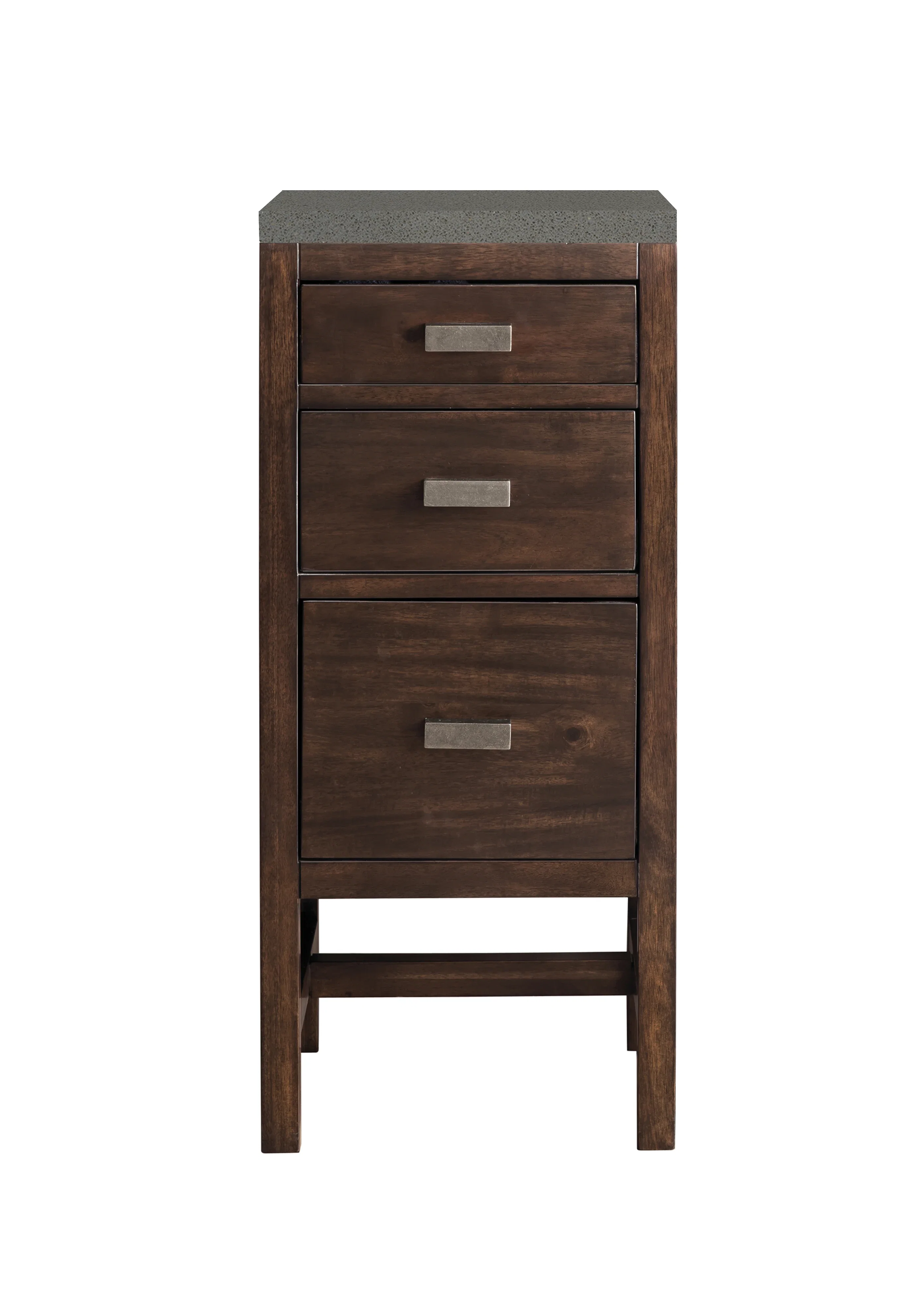 Addison 15" Base Cabinet, Mid-Century Acacia w/ 3 CM Grey Expo Silestone Top