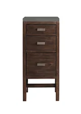 Addison 15" Base Cabinet, Mid-Century Acacia w/ 3 CM Grey Expo Silestone Top